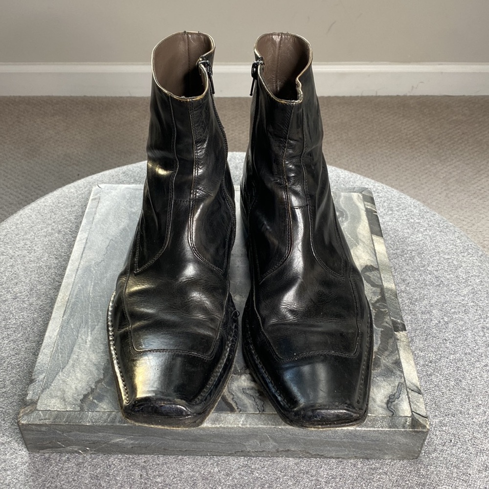 Vintage Kenneth Cole Black "Capital Gain" Zipper Dress Boot size 11